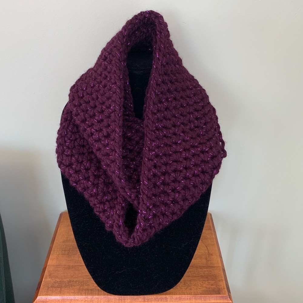 Beautiful Handmade Purple Sparkle Scarf